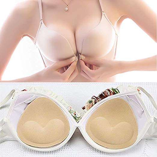 Reusable Sticky Inserts Adhesive Bra Pads Push Up Sponge Lift Up Breasts